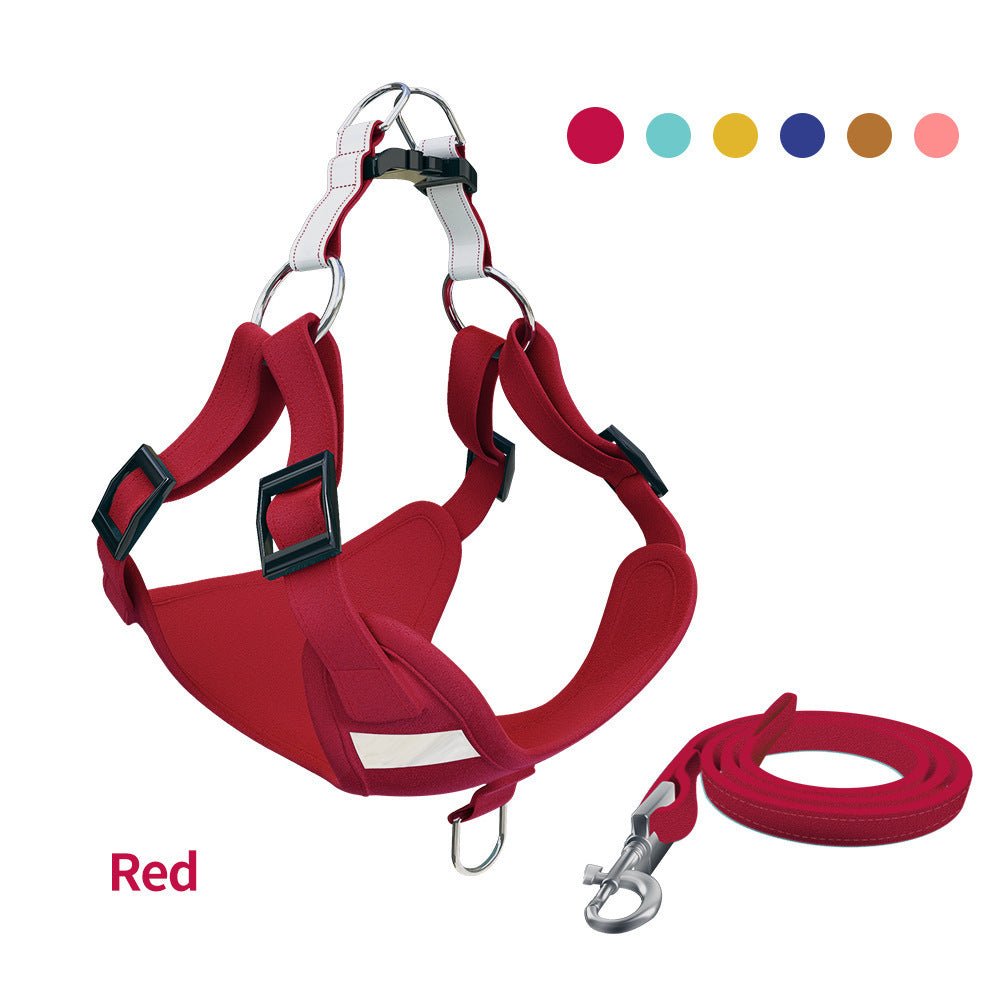 Pet Dog Harness Reflective Dog Leash Vest Type Harness Set 0 - Lazy Paper Club