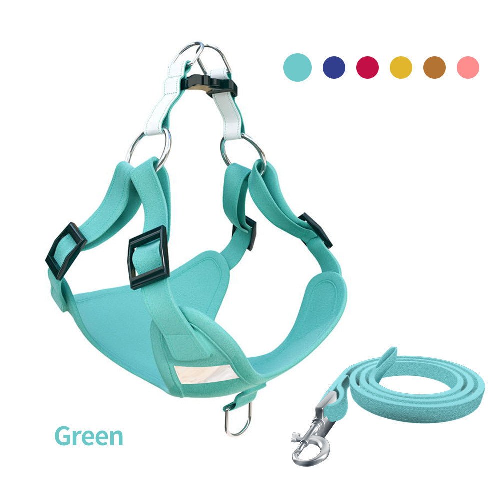 Pet Dog Harness Reflective Dog Leash Vest Type Harness Set 0 - Lazy Paper Club