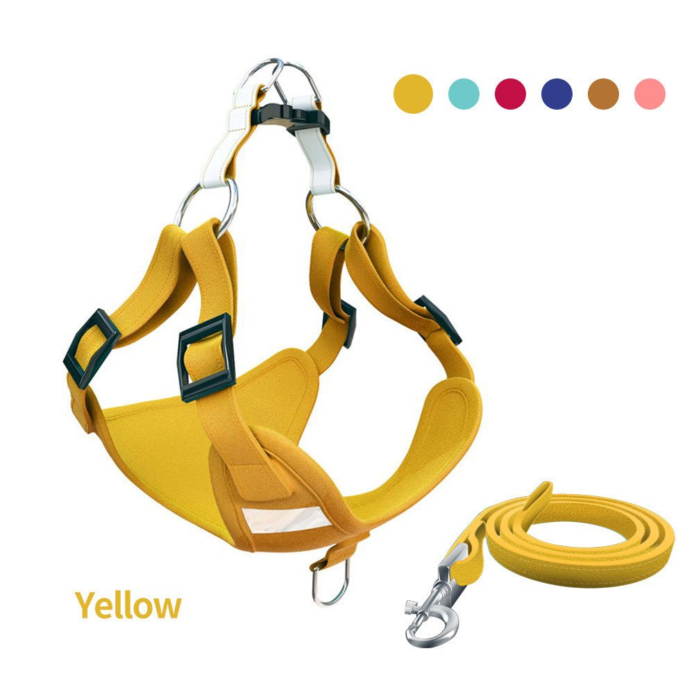 Pet Dog Harness Reflective Dog Leash Vest Type Harness Set 0 - Lazy Paper Club