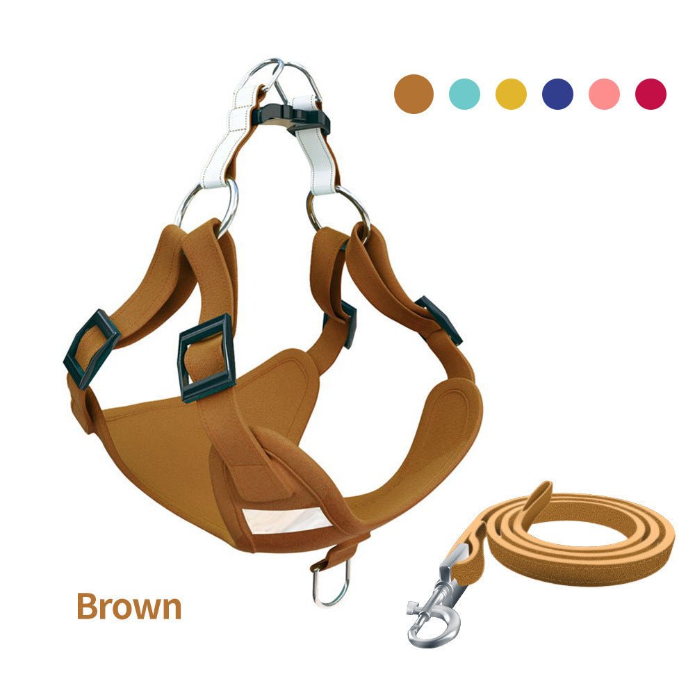 Pet Dog Harness Reflective Dog Leash Vest Type Harness Set 0 - Lazy Paper Club