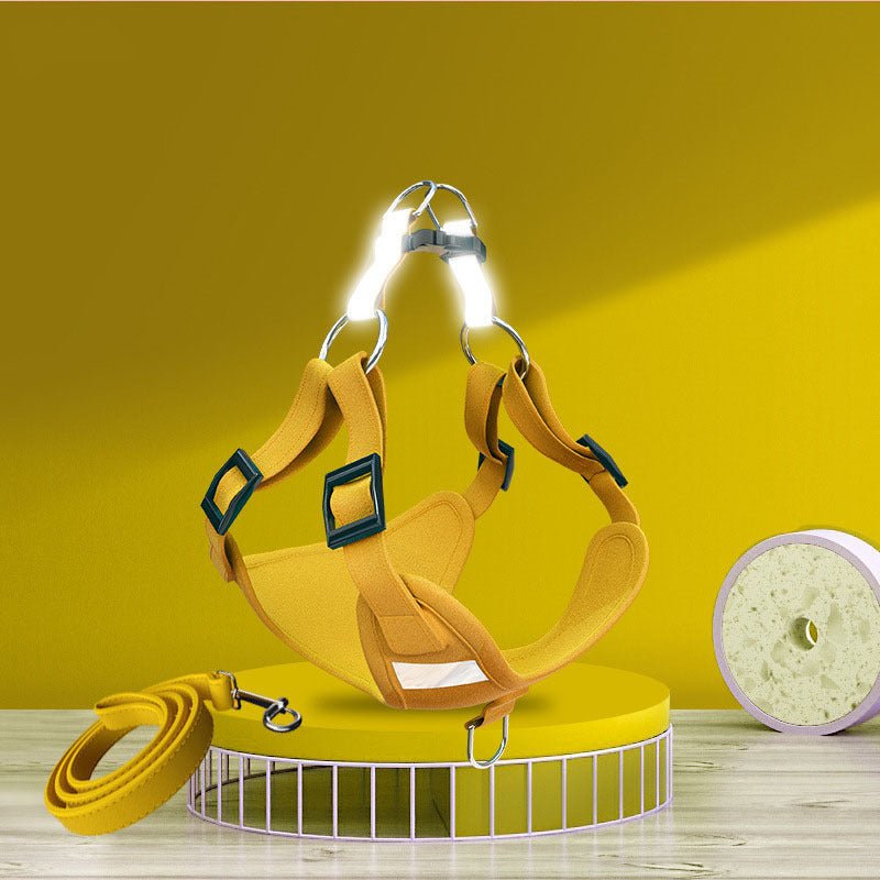 Pet Dog Harness Reflective Dog Leash Vest Type Harness Set 0 - Lazy Paper Club