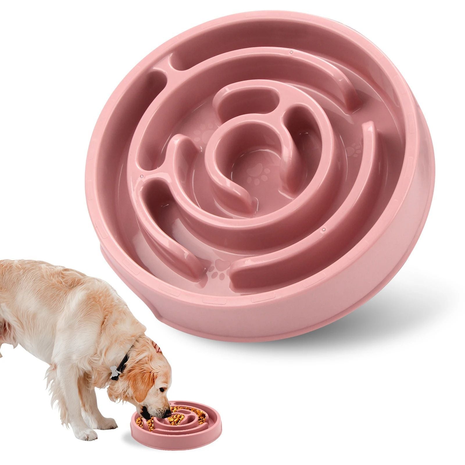 Pet Dog Slow Feeder Bowl Non Slip Anti-Gulping Slower Food Feeding Dishes Eco Dog Bowl For Large Medium Small Dogs Puppy 4 - Lazy Paper Club