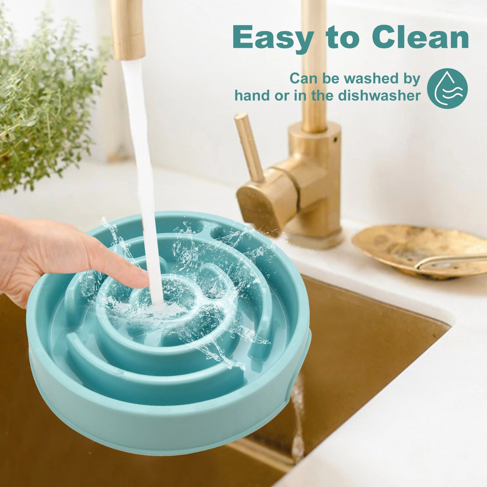 Pet Dog Slow Feeder Bowl Non Slip Anti-Gulping Slower Food Feeding Dishes Eco Dog Bowl For Large Medium Small Dogs Puppy 4 - Lazy Paper Club