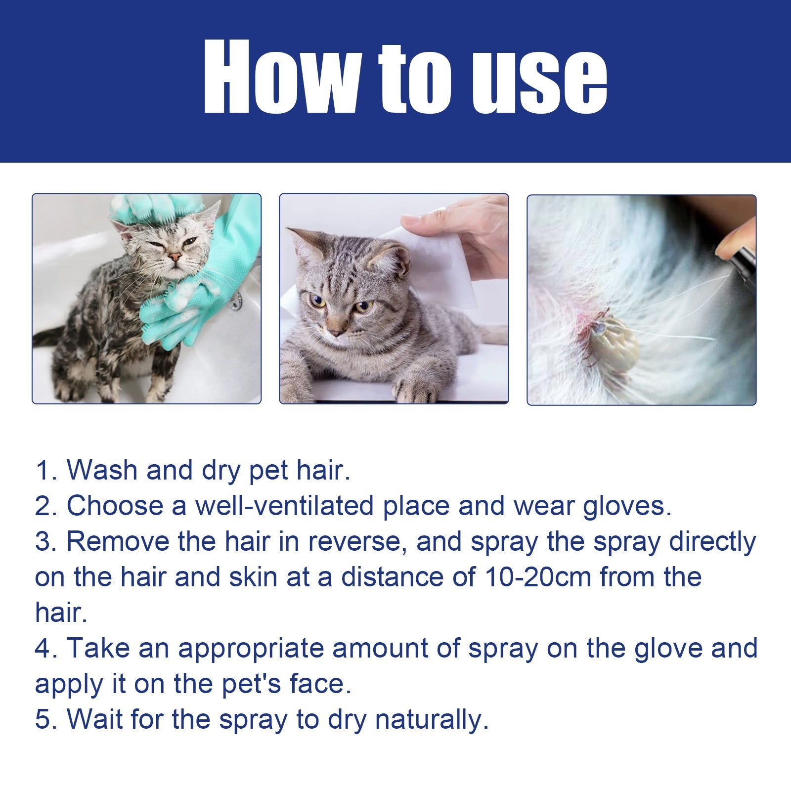 Pet Flea Spray, Cat And Dog Pet Skin Cleansing External Lice Tick Anti-Itch Spray - Lazy Paper Club