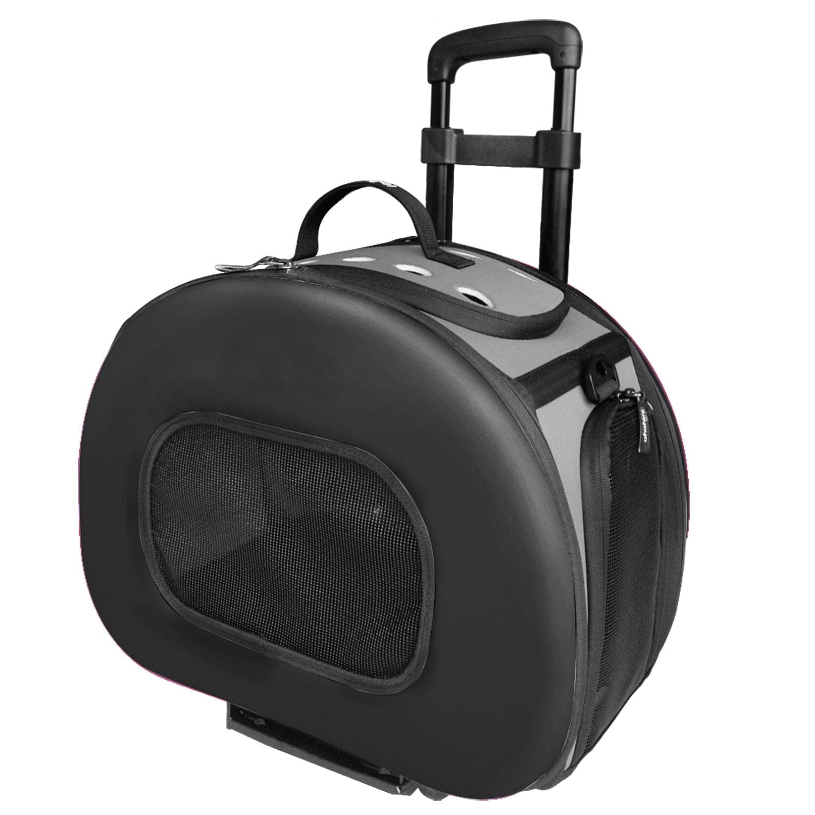 Pet Life ® 'Final Destination' Airline Approved 2-in-1 Tough-Shell Wheeled Collapsible Travel Fashion Pet Dog Carrier Crate Pet Carriers - Lazy Paper Club