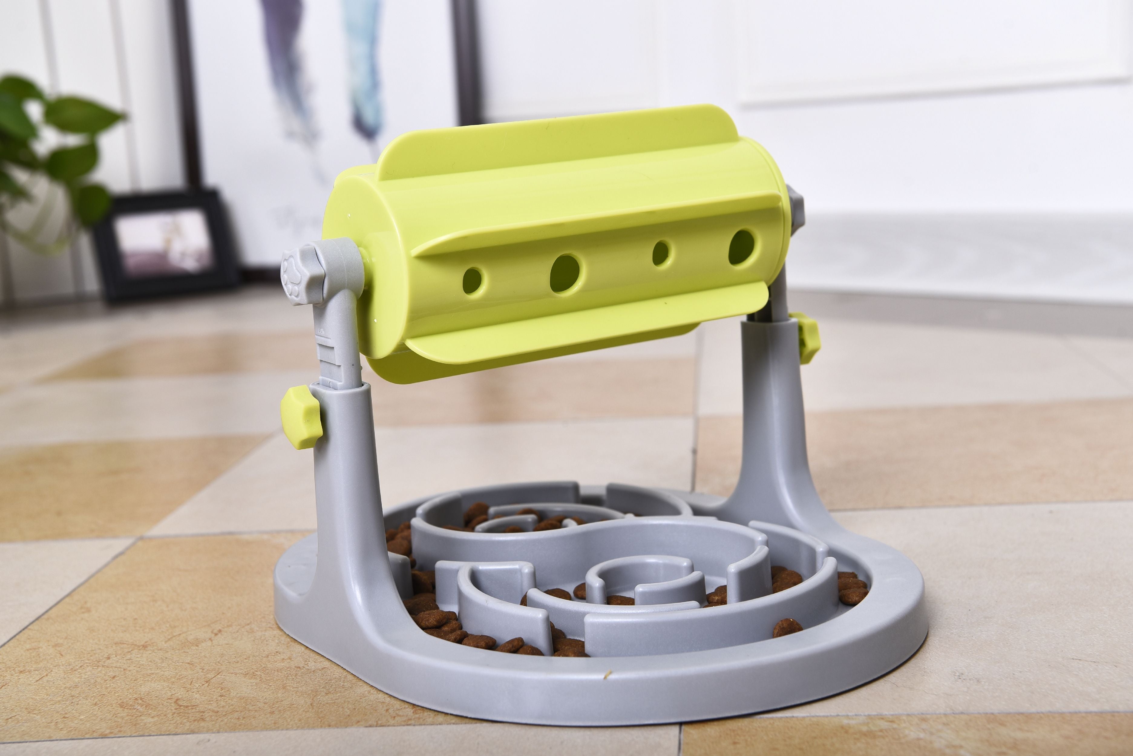 Pet Life ® 'Roto Paw' IQ Training Interactive Rotating Slow Dog Feeder Dog Toys - Lazy Paper Club