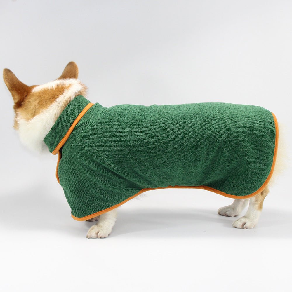 Pet Puppy Clothes Bathing Robe Neck Pet Clothes Tucked Waist Dog Shirts 0 - Lazy Paper Club