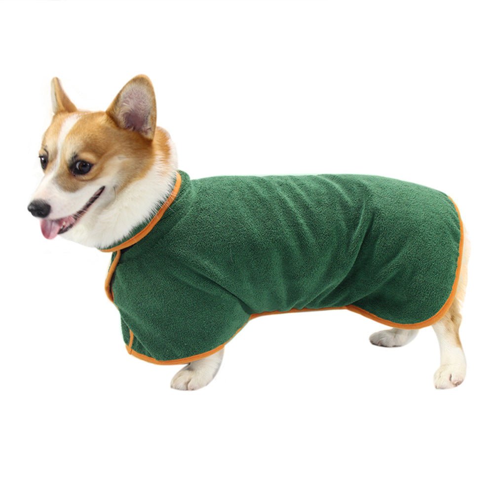 Pet Puppy Clothes Bathing Robe Neck Pet Clothes Tucked Waist Dog Shirts 0 - Lazy Paper Club