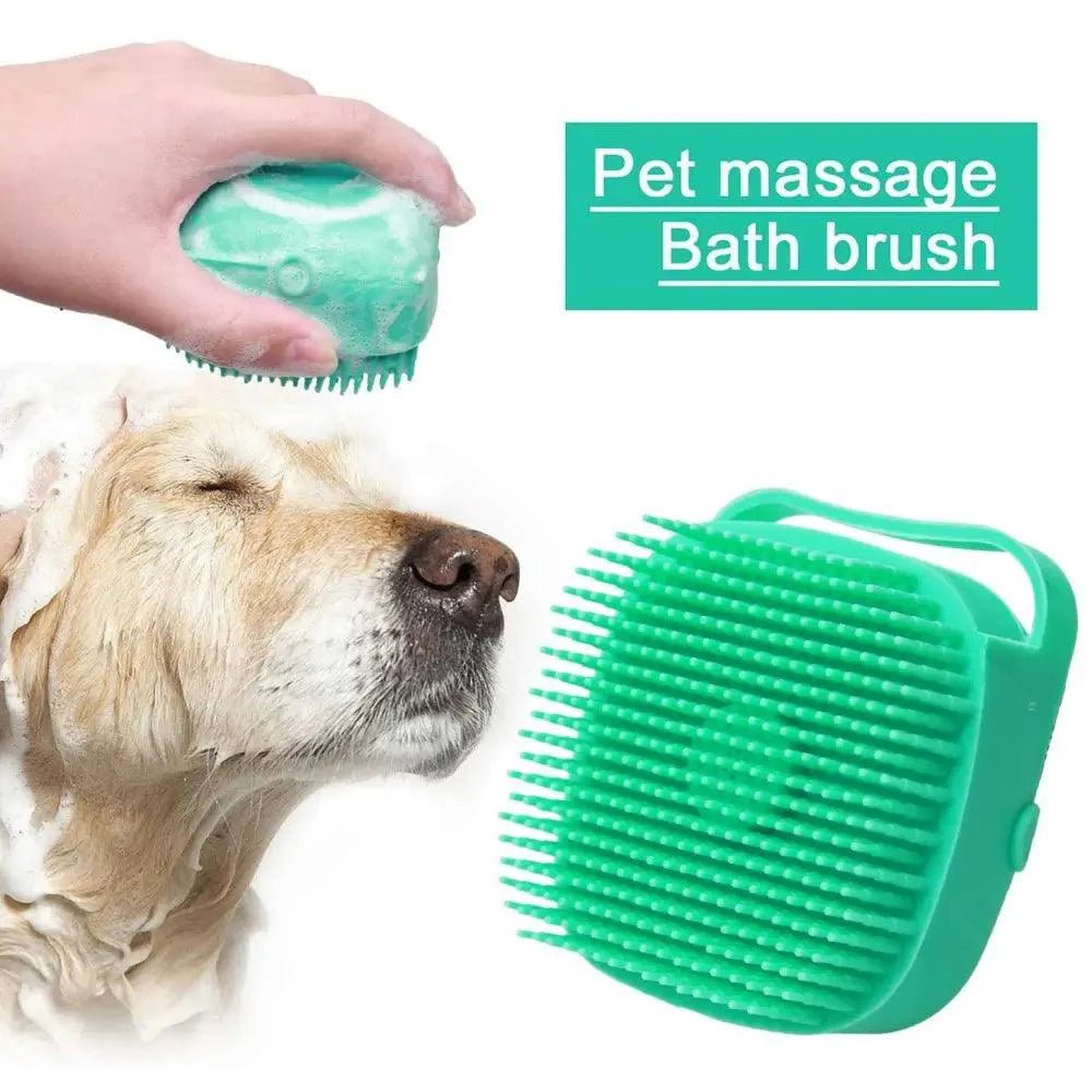 Pet Silicone Shampoo Bath Brush Massage Rubber Comb Bathing Shampoo Colorful Massager For Dogs STIL6477TGBHY - Lazy Paper Club