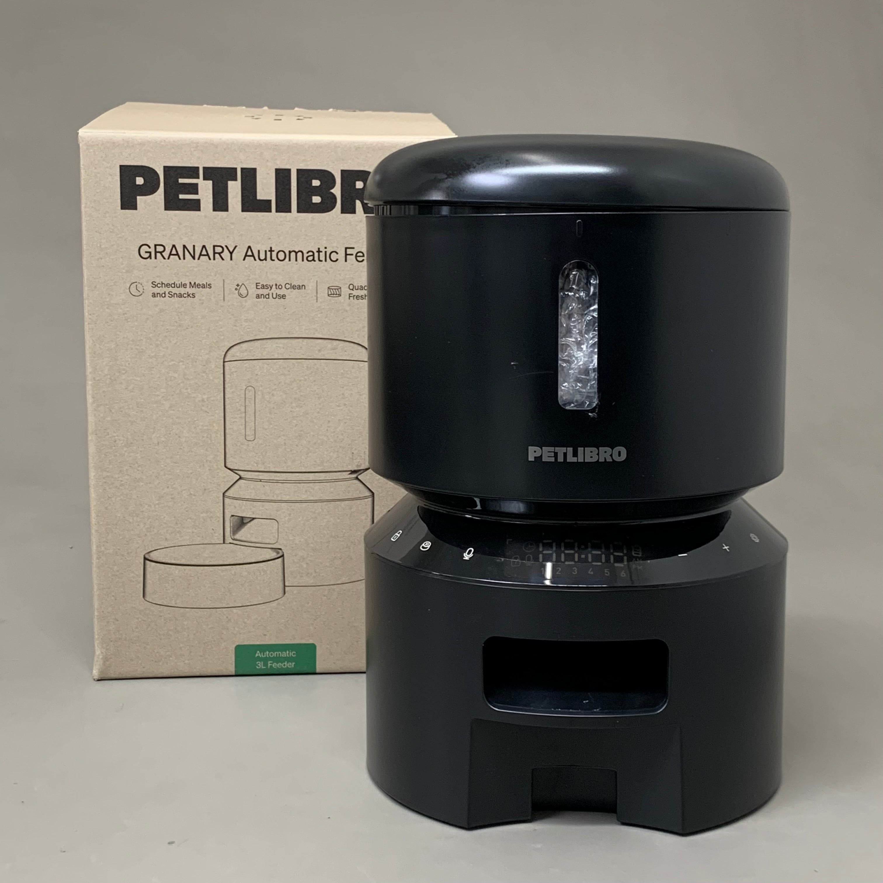 PETLIBRO Granary 3L Automatic Cat Feeder – Single Tray, Black Pet Care - Lazy Paper Club