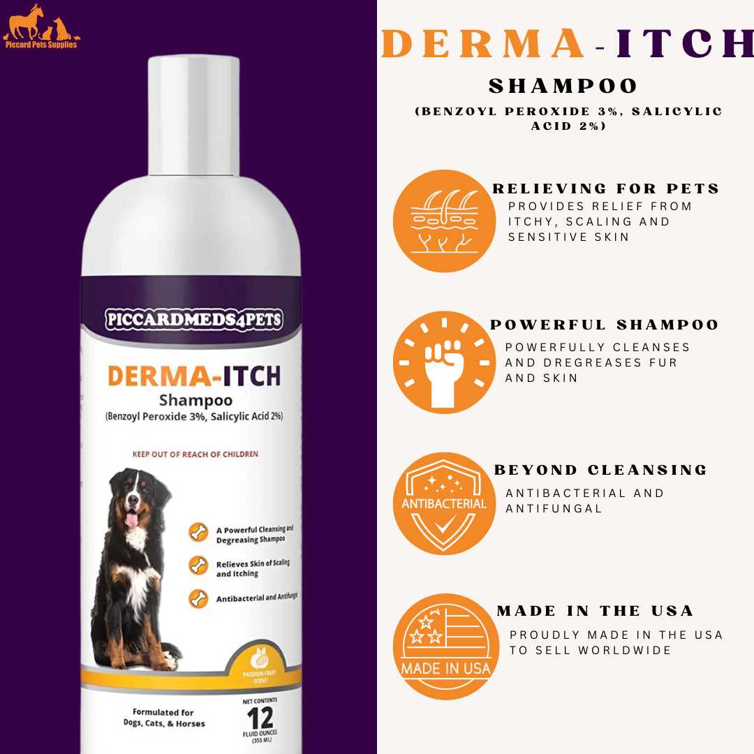 Piccardmeds4pets Derma-Itch Shampoo for Dogs 12 oz. + FREE Camo Bandana! Pet Supplies > Dog Supplies > Grooming > Shampooing & Washing - Lazy Paper Club