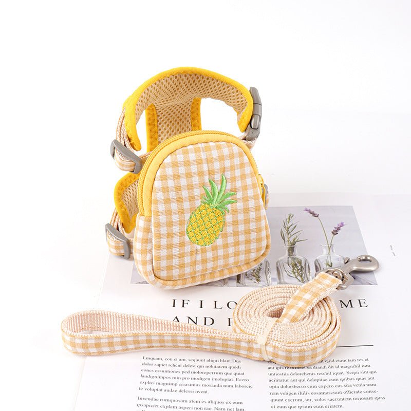 Plaid Cotton Small Dog Vest Pet Harness 0 - Lazy Paper Club