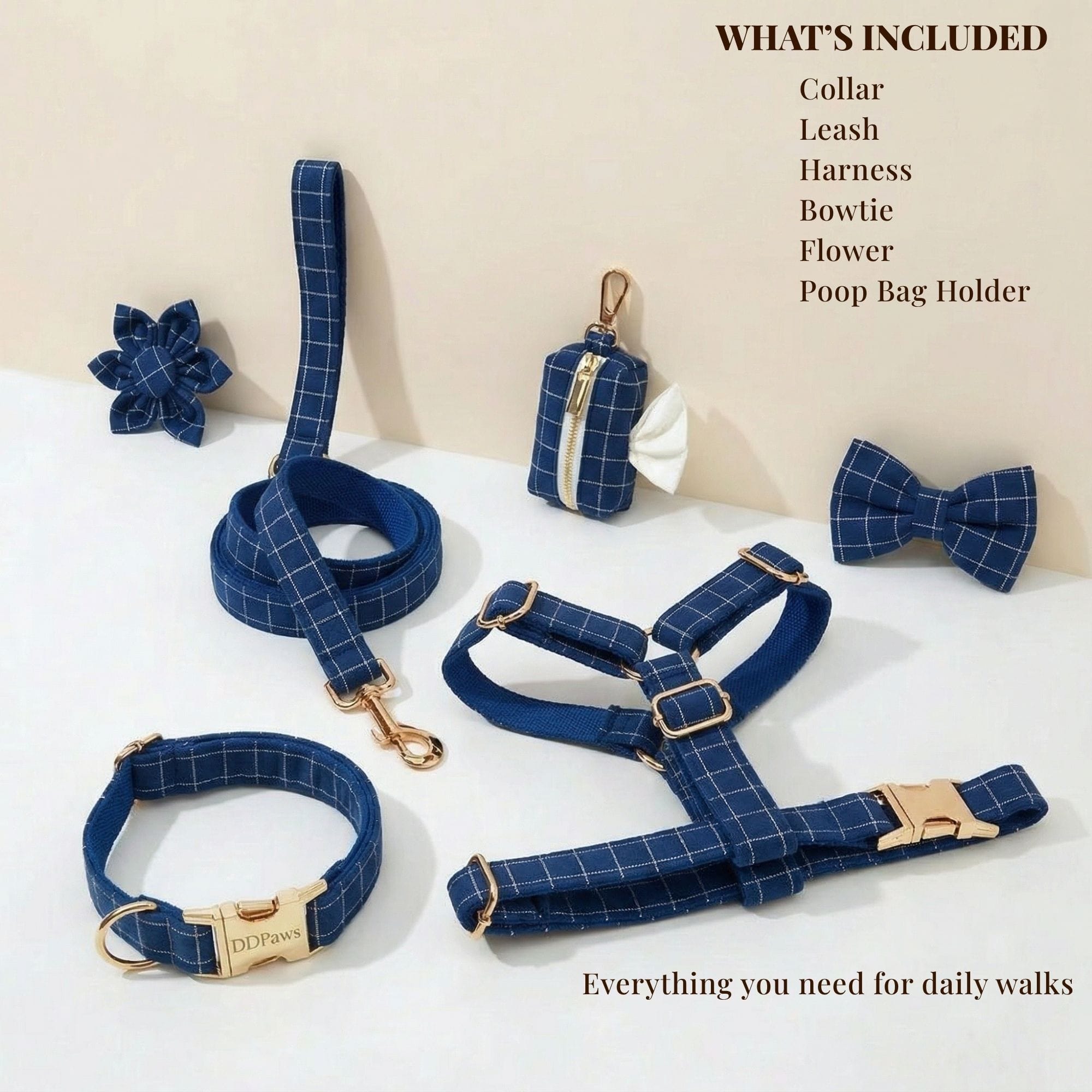 Plaid Dark Blue Set - Lazy Paper Club