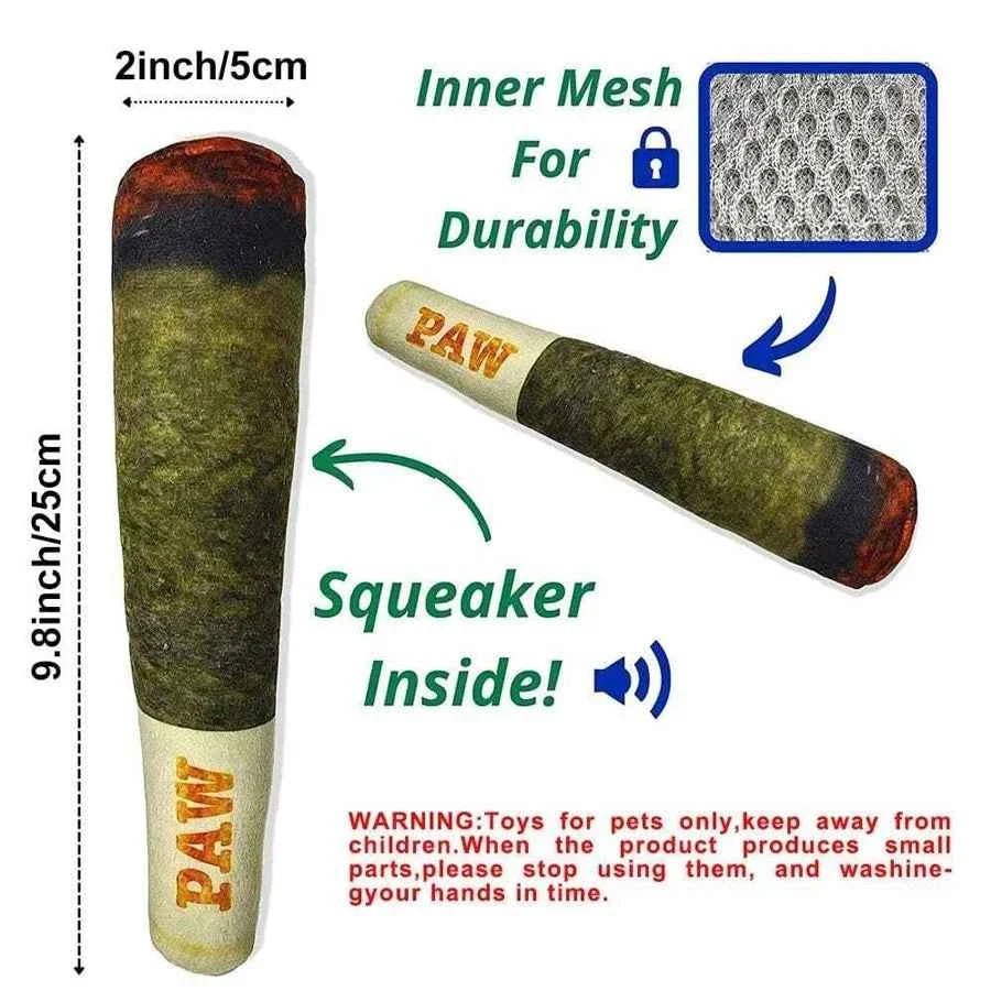 Plush Cigar Dog Toy - Lazy Paper Club