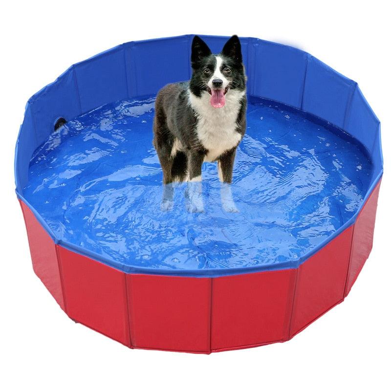 Portable Dog Swimming Pool Pet Bath Tub Foldable Leak-proof PVC Safe Pet Supplies with Drain Easy Clean Dog Accessories Foldable Dog Pool for Large Dogs Portable Plastic Hard Outdoor Swimming Pool Pet Bath Pool HM99WP664FRR - Lazy Paper Club