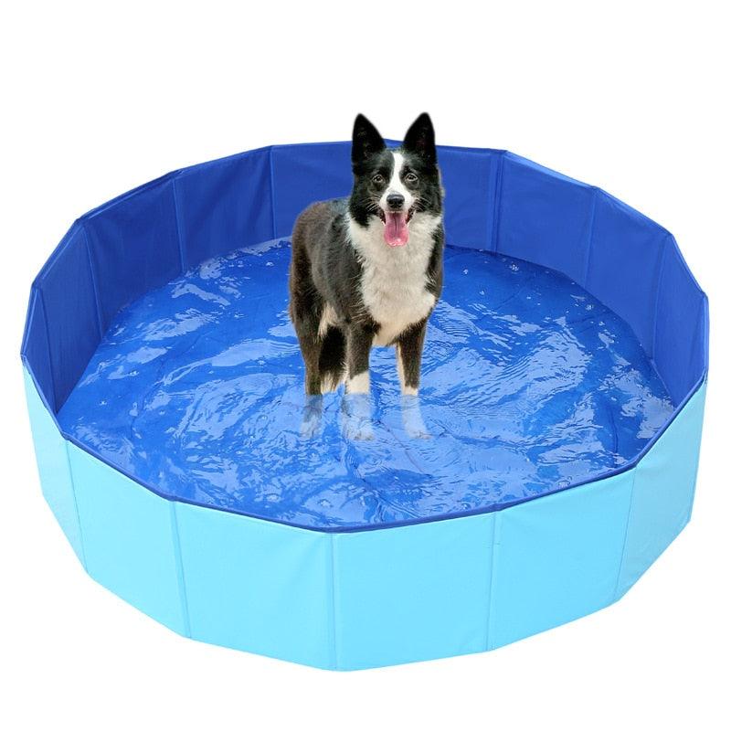 Portable Dog Swimming Pool Pet Bath Tub Foldable Leak-proof PVC Safe Pet Supplies with Drain Easy Clean Dog Accessories Foldable Dog Pool for Large Dogs Portable Plastic Hard Outdoor Swimming Pool Pet Bath Pool HM99WP664FRR - Lazy Paper Club