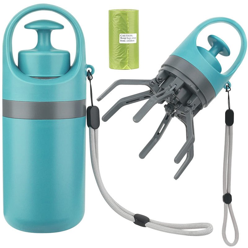 Portable Lightweight Dog Pooper Scooper With Built-in Poop Bag Dispenser Eight-claw Shovel For Pet Toilet Picker Pet Products 0 - Lazy Paper Club