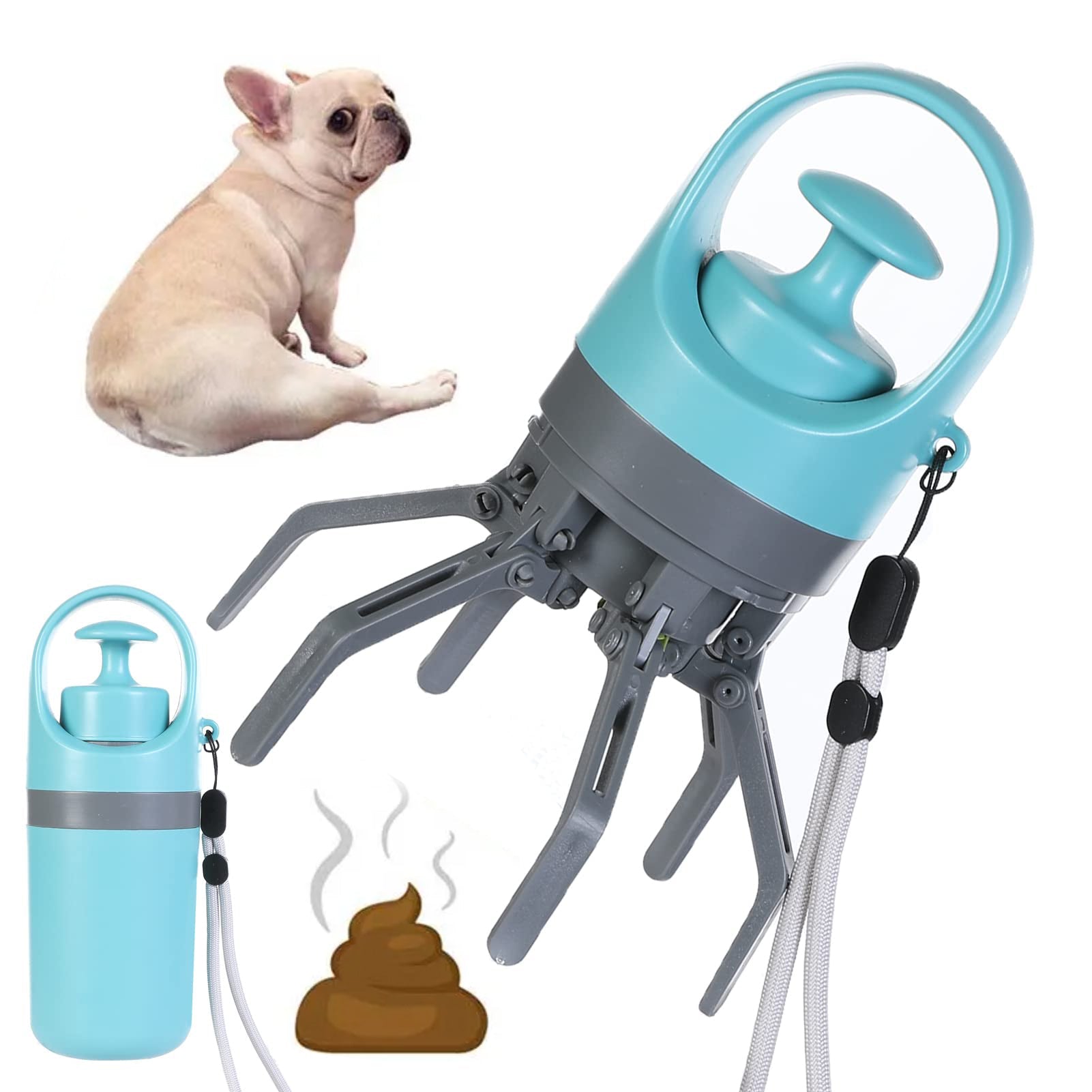 Portable Lightweight Dog Pooper Scooper With Built-in Poop Bag Dispenser Eight-claw Shovel For Pet Toilet Picker Pet Products 0 - Lazy Paper Club