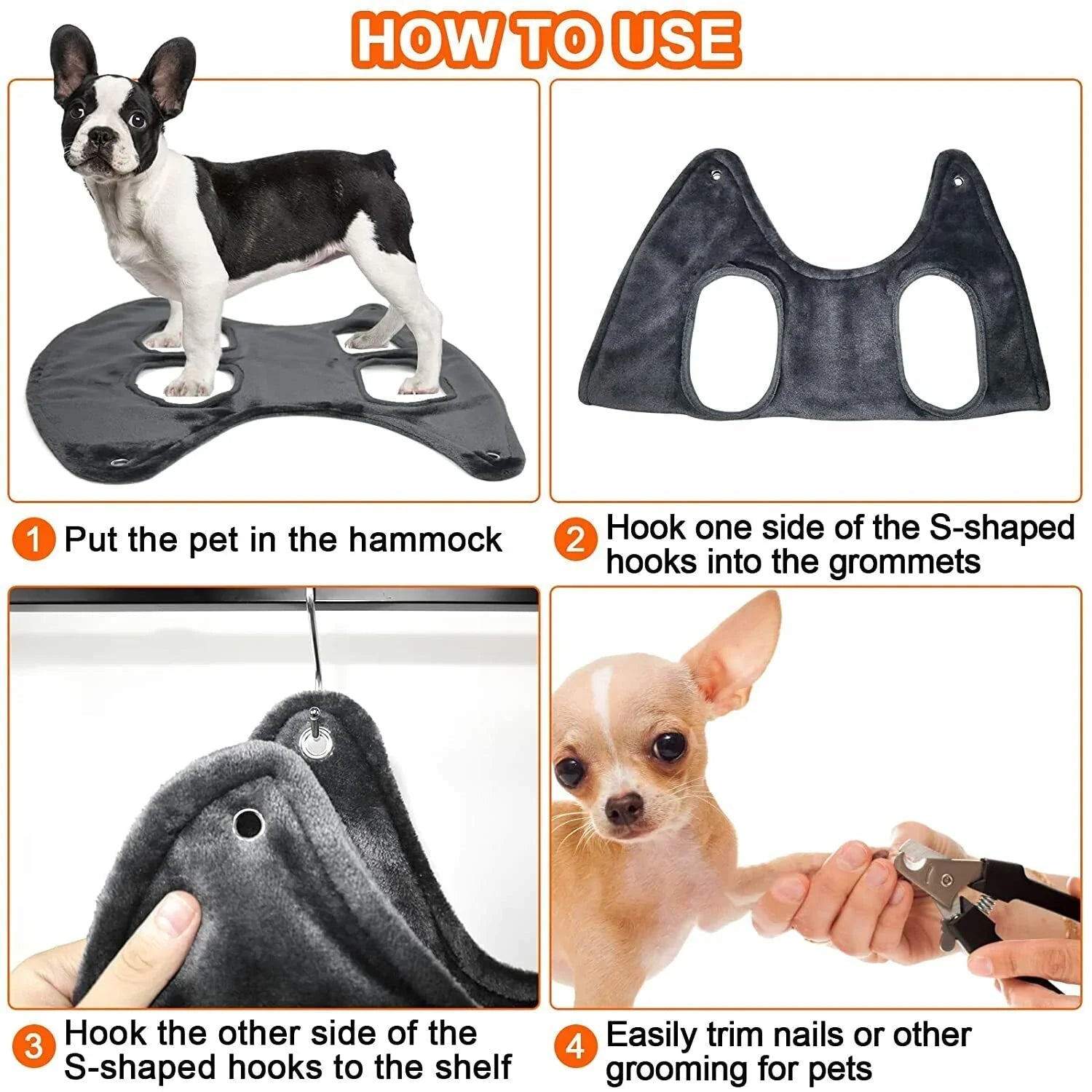 Portable Pet Dog Cat Grooming Hanging Hammock Harness Breathable Groom Helper US - Lazy Paper Club