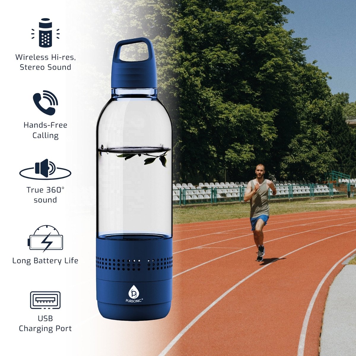 Pursonic 2-in-1 Water Bottle with Built-In Wireless Speaker - Lazy Paper Club