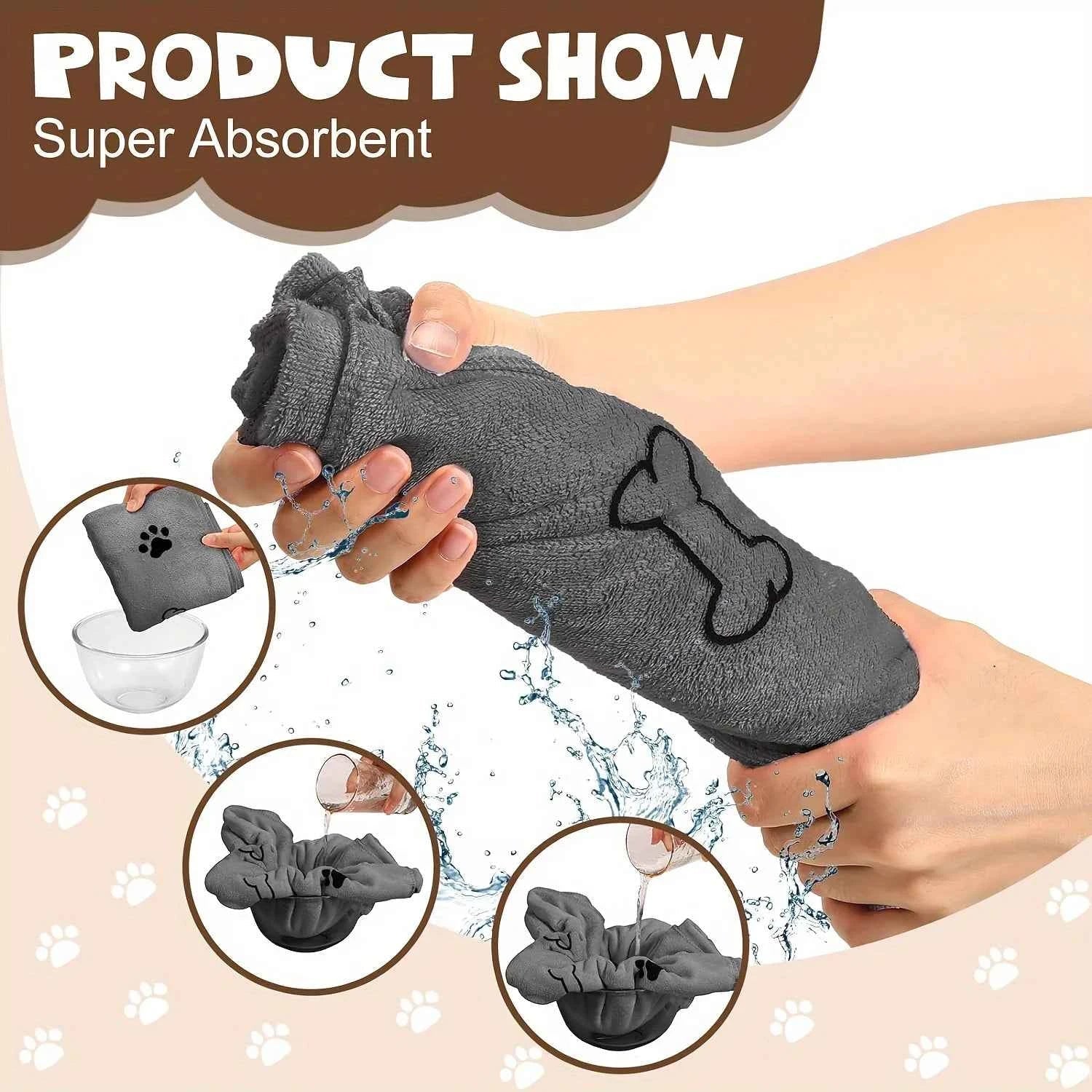 Quick-Drying Microfiber Dog Towel – Super Absorbent - Lazy Paper Club