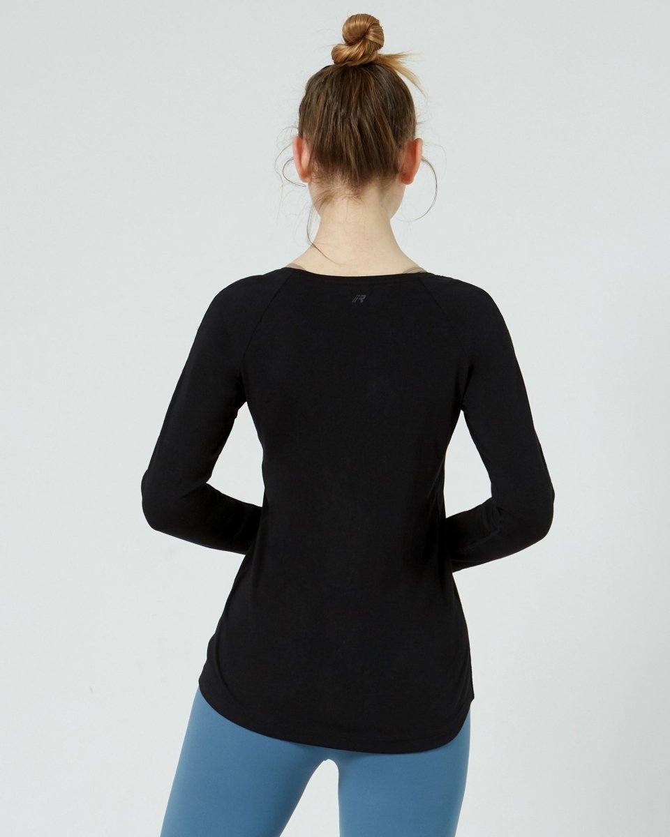 Rebody Essentials Scooped Long Sleeve Top - Lazy Paper Club