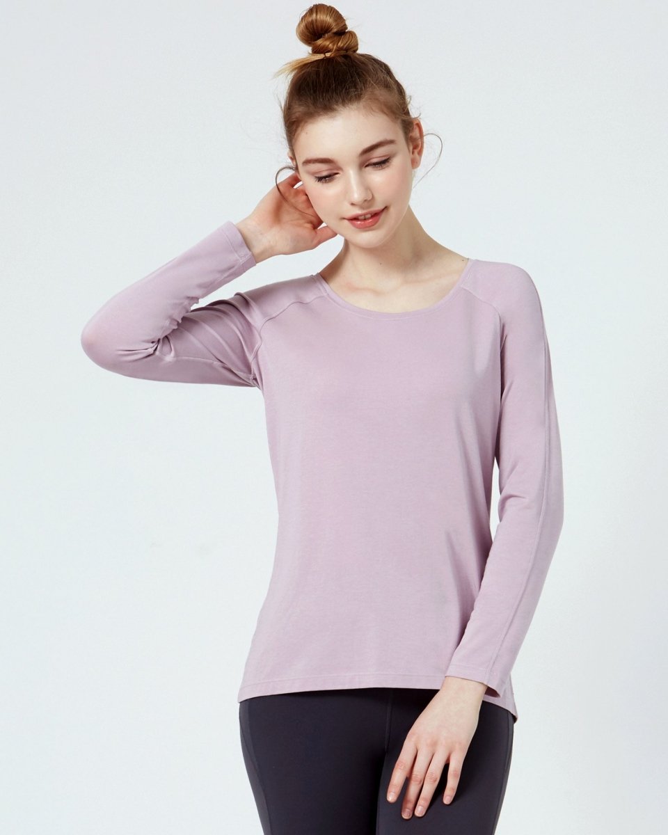 Rebody Essentials Scooped Long Sleeve Top - Lazy Paper Club