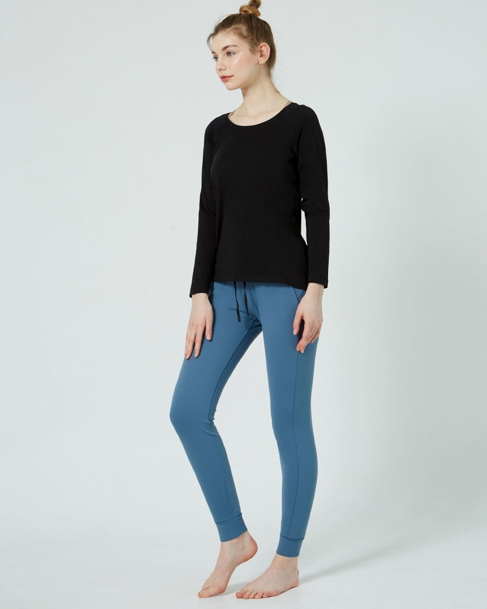 Rebody Essentials Scooped Long Sleeve Top - Lazy Paper Club