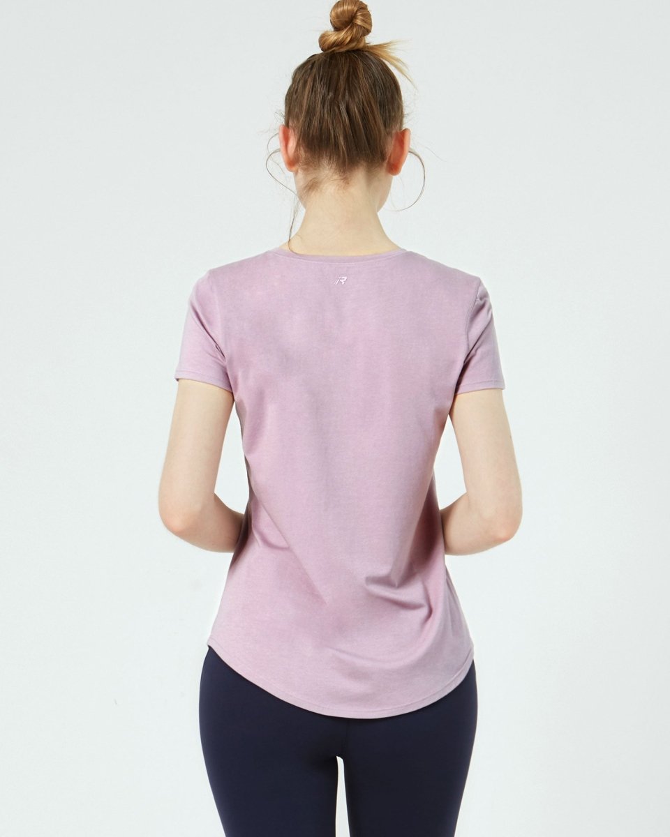 Rebody Essentials Scooped Short Sleeve Top - Lazy Paper Club