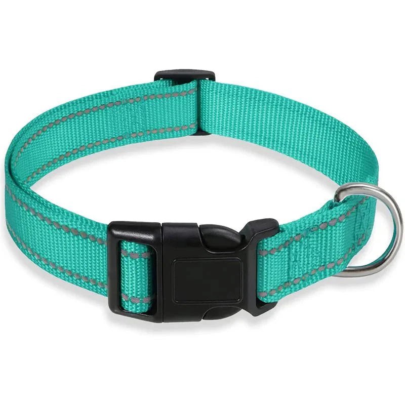 Reflective Nylon Dog Collar | Adjustable Safety Strap for Small and Medium Dogs - Lazy Paper Club