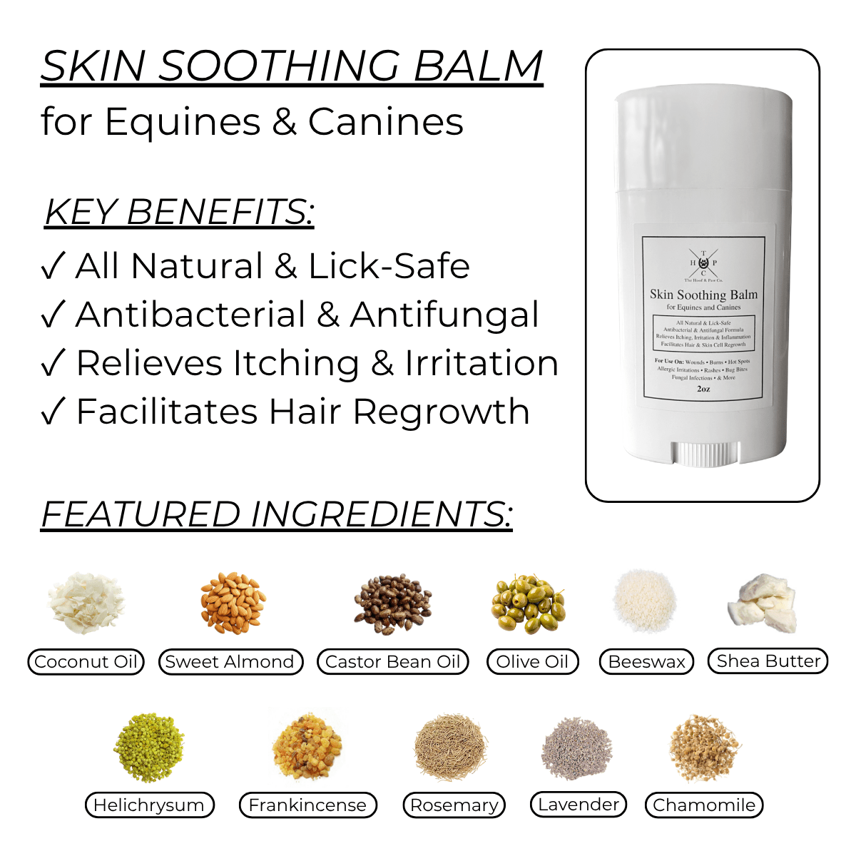 Skin Soothing Balm for Dogs & Horses - 2oz - Lazy Paper Club