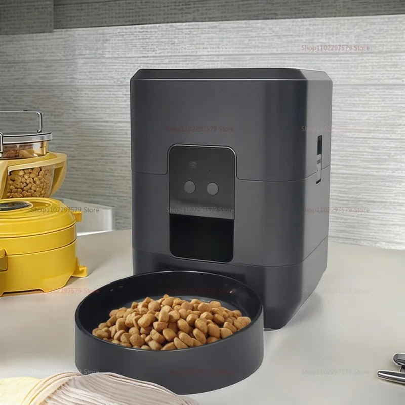 Smart Pet Feeder 2L Automatic Wifi Enabled Dry Food Dispenser for Cat Dog Home Use App Control Pet Supplies Auto Feeding System. - Lazy Paper Club
