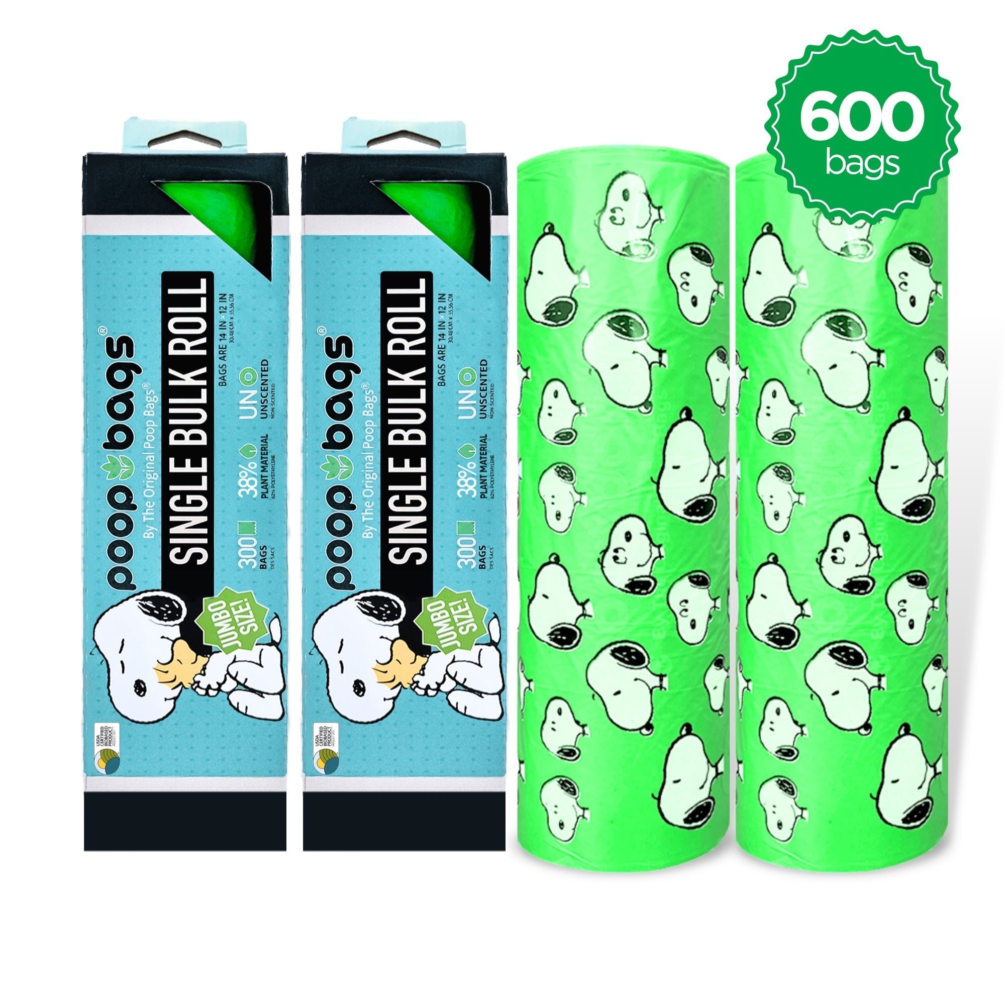 Snoopy® Jumbo Bulk Roll Poop Bags Bulk Roll Poop Bags - Lazy Paper Club
