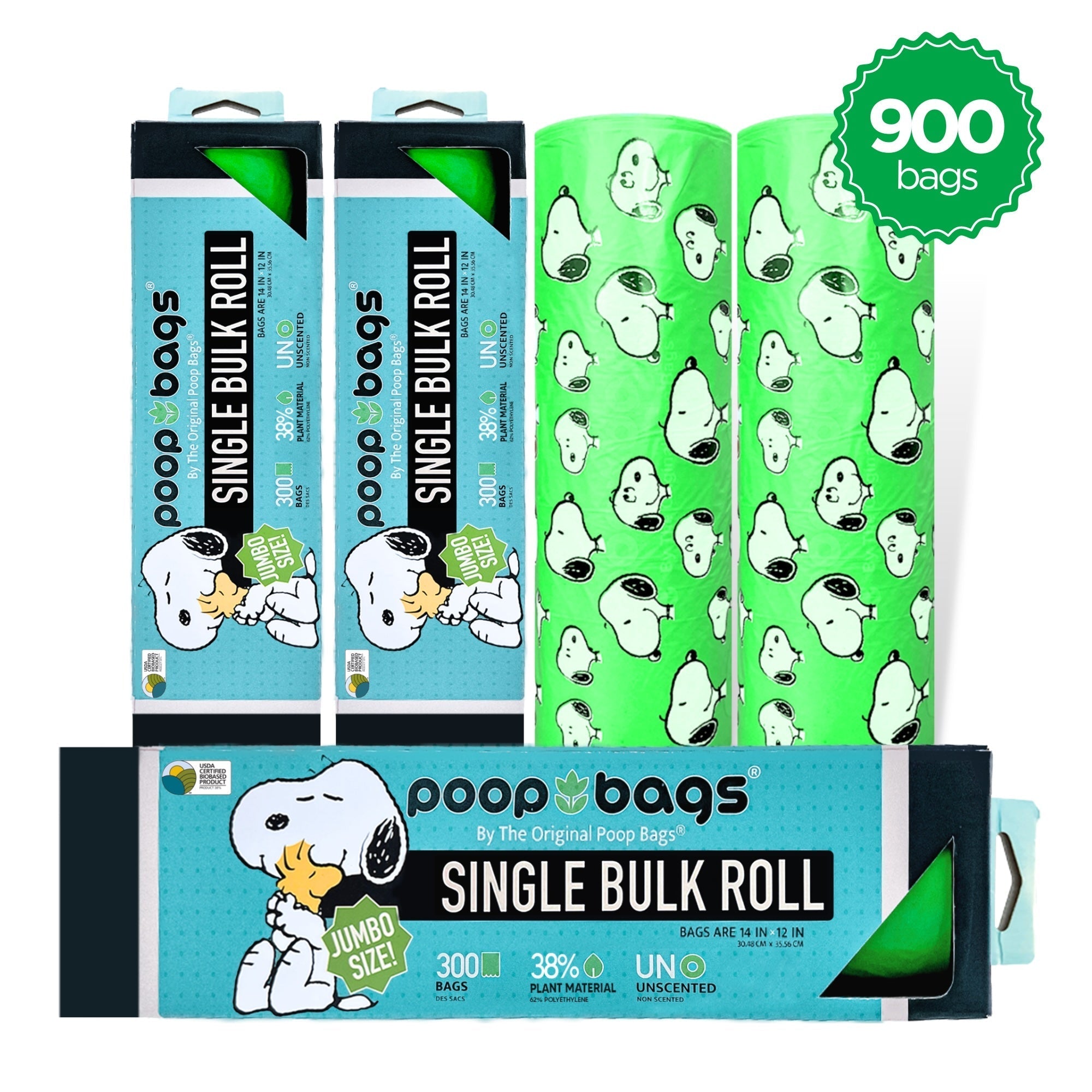 Snoopy® Jumbo Bulk Roll Poop Bags Bulk Roll Poop Bags - Lazy Paper Club