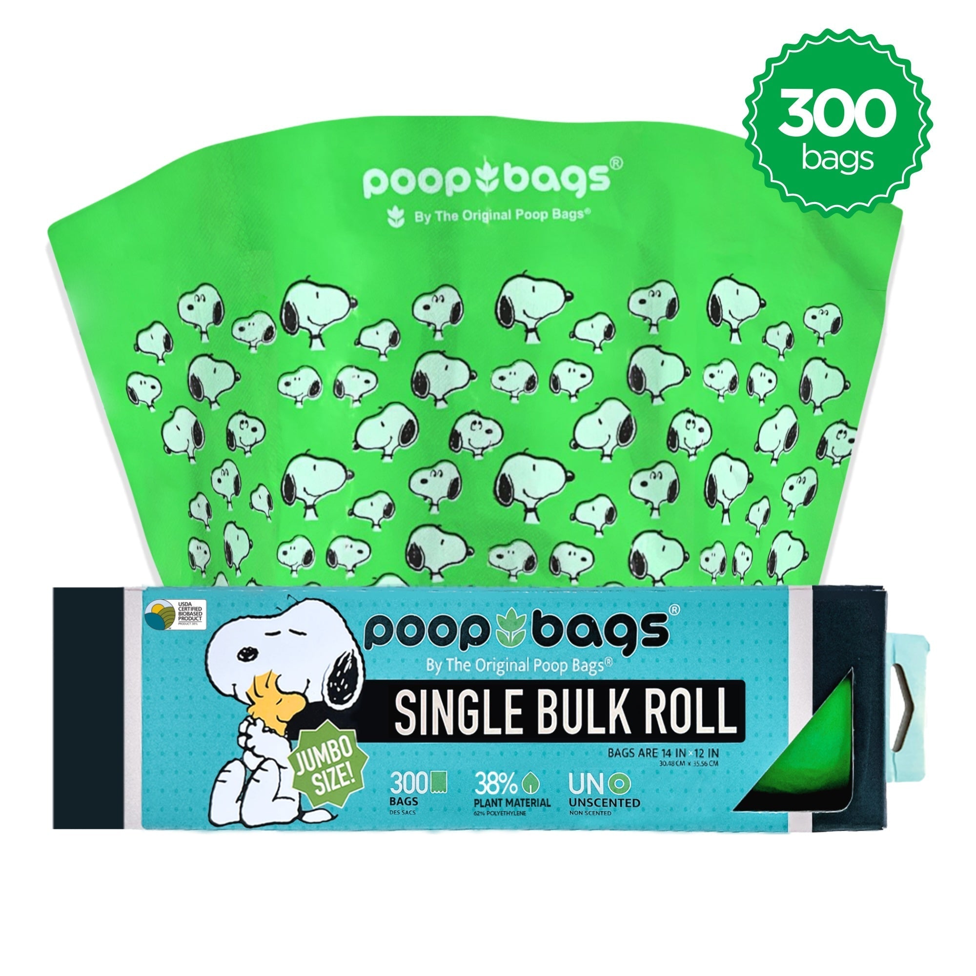 Snoopy® Jumbo Bulk Roll Poop Bags Bulk Roll Poop Bags - Lazy Paper Club