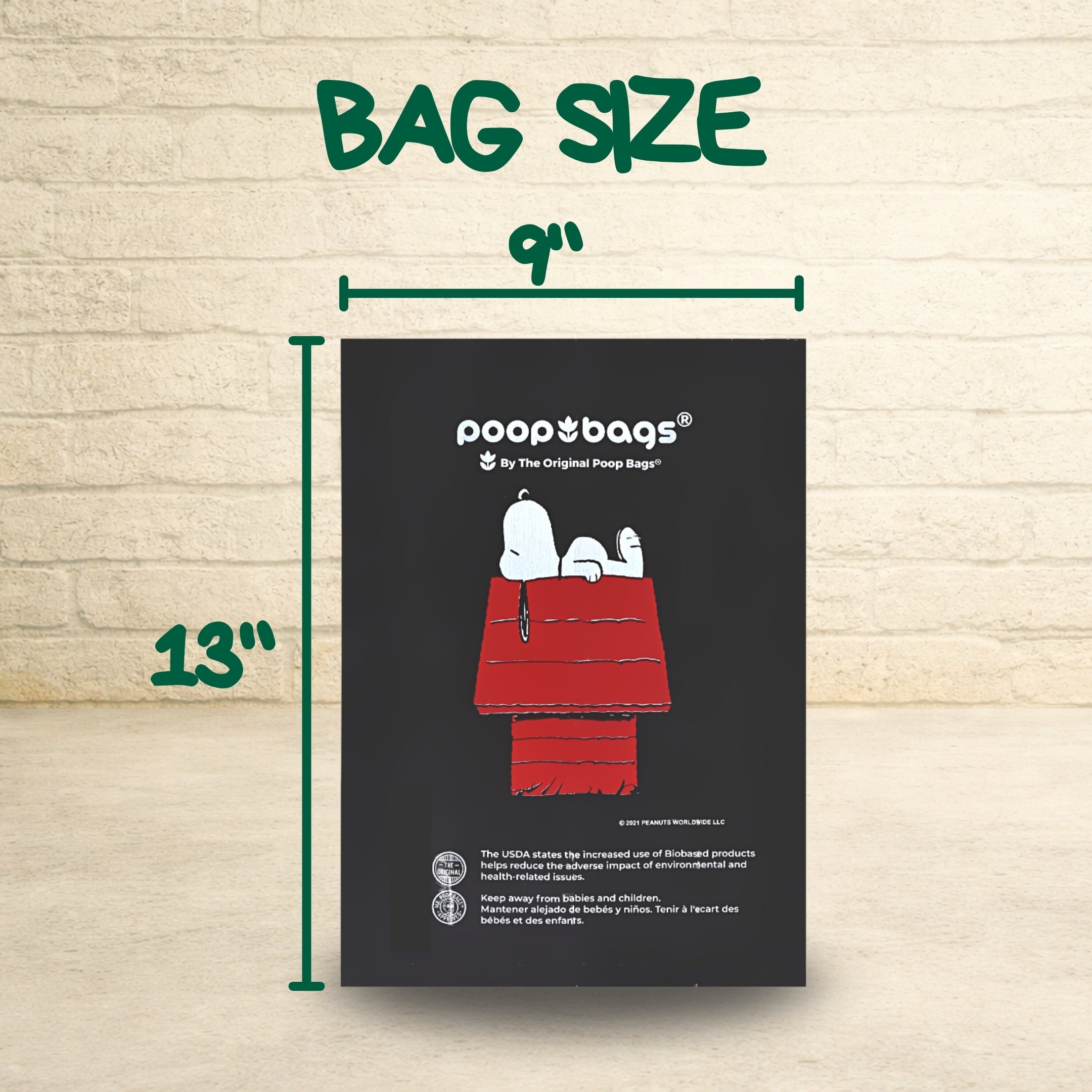 Snoopy® Orange Scented Leash Roll Poop Bags Leash Roll Poop Bags - Lazy Paper Club