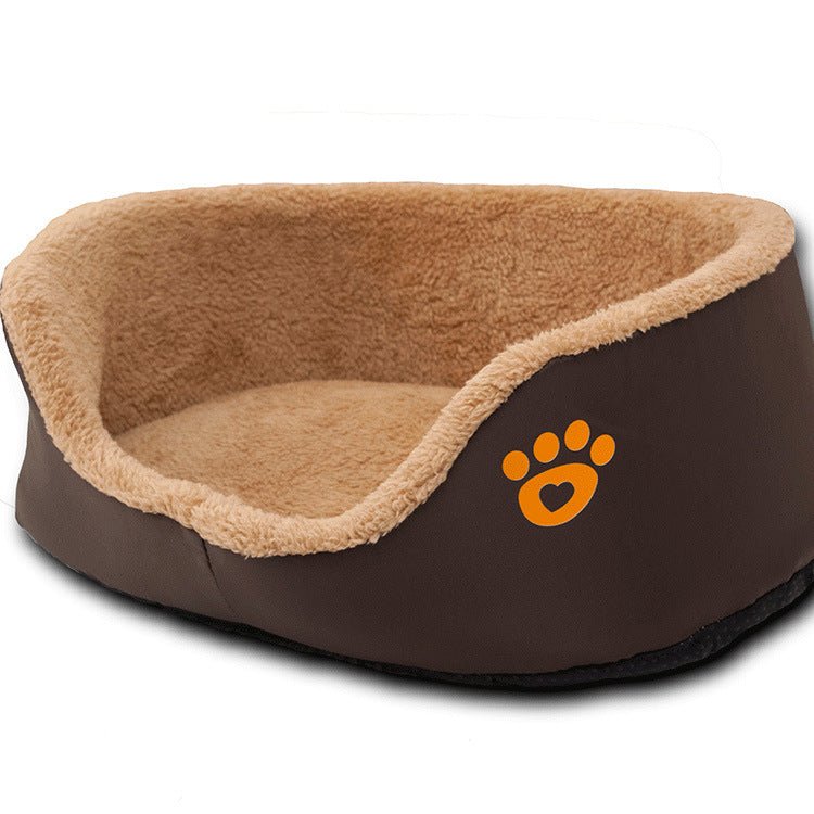 Soft Warm Wool Dog Bed Round Shape Pet Sofa 0 - Lazy Paper Club