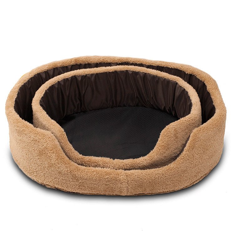 Soft Warm Wool Dog Bed Round Shape Pet Sofa 0 - Lazy Paper Club