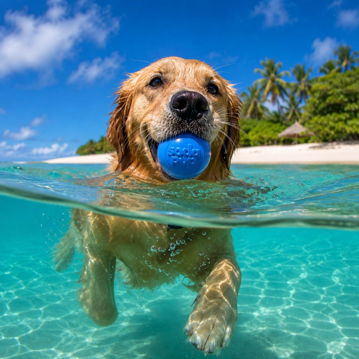 Squeak Ball - Durable Squeaky Dog Toy, Floats, Chew Toy | USA Made Rubber Dog Toys - Lazy Paper Club