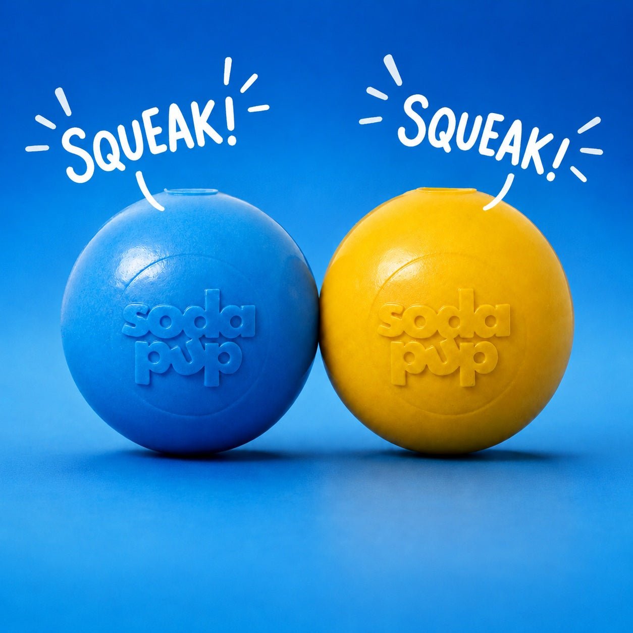 Squeak Ball - Durable Squeaky Dog Toy, Floats, Chew Toy | USA Made Rubber Dog Toys - Lazy Paper Club