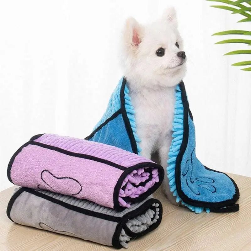 Super Absorbent Microfiber Bath Towel for Dogs Cats Pet Accessories - Lazy Paper Club