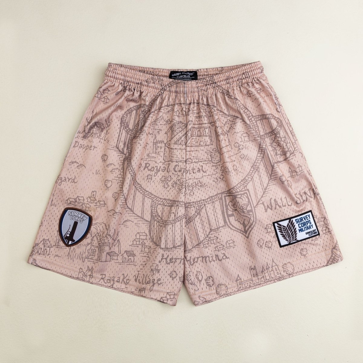 Survey Corps Anime Mesh Shorts - Lazy Paper Club