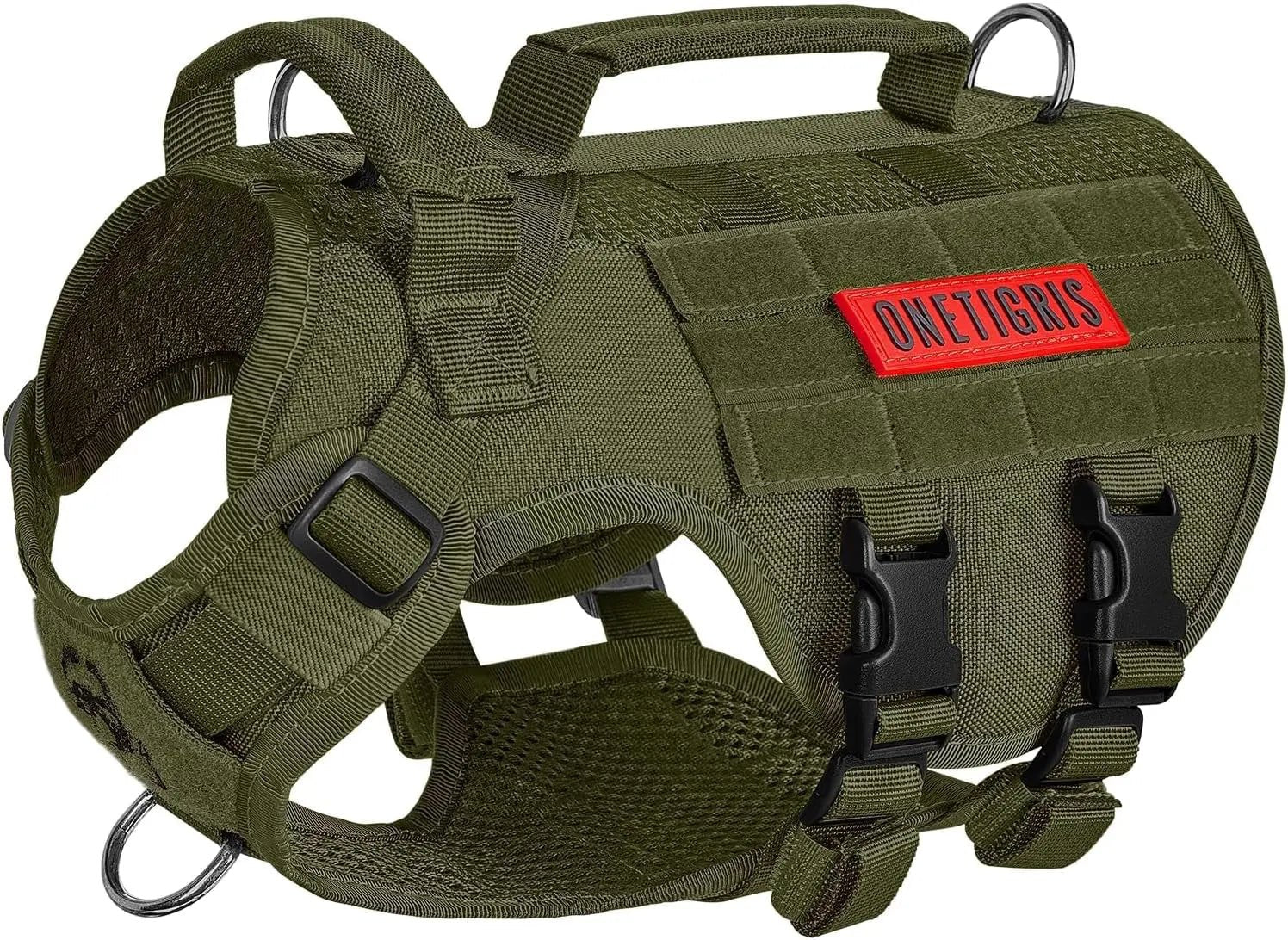 Tactical No-Pull Dog Harness – Mesh Military Vest with Handles for S -XL Dogs - Lazy Paper Club