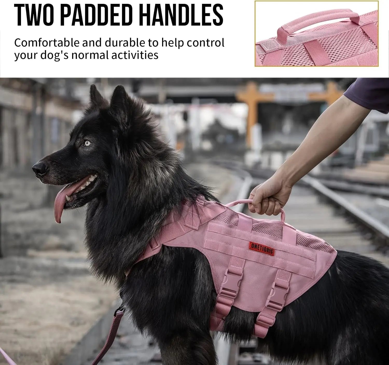 Tactical No-Pull Dog Harness – Mesh Military Vest with Handles for S -XL Dogs - Lazy Paper Club
