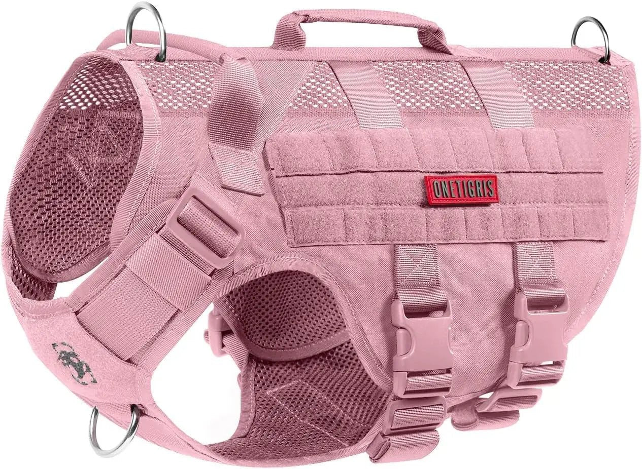 Tactical No-Pull Dog Harness – Mesh Military Vest with Handles for S -XL Dogs - Lazy Paper Club