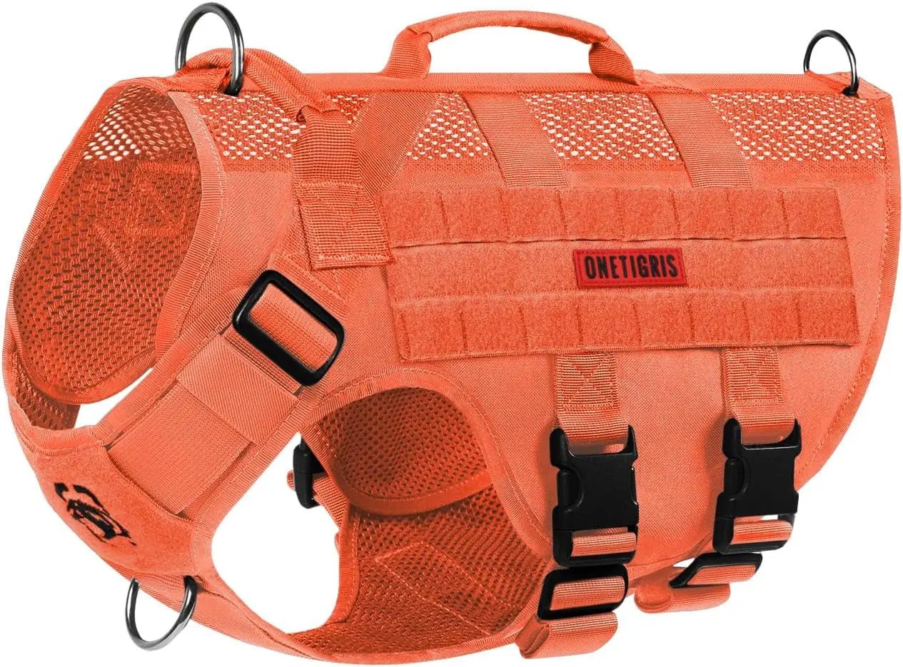 Tactical No-Pull Dog Harness – Mesh Military Vest with Handles for S -XL Dogs - Lazy Paper Club