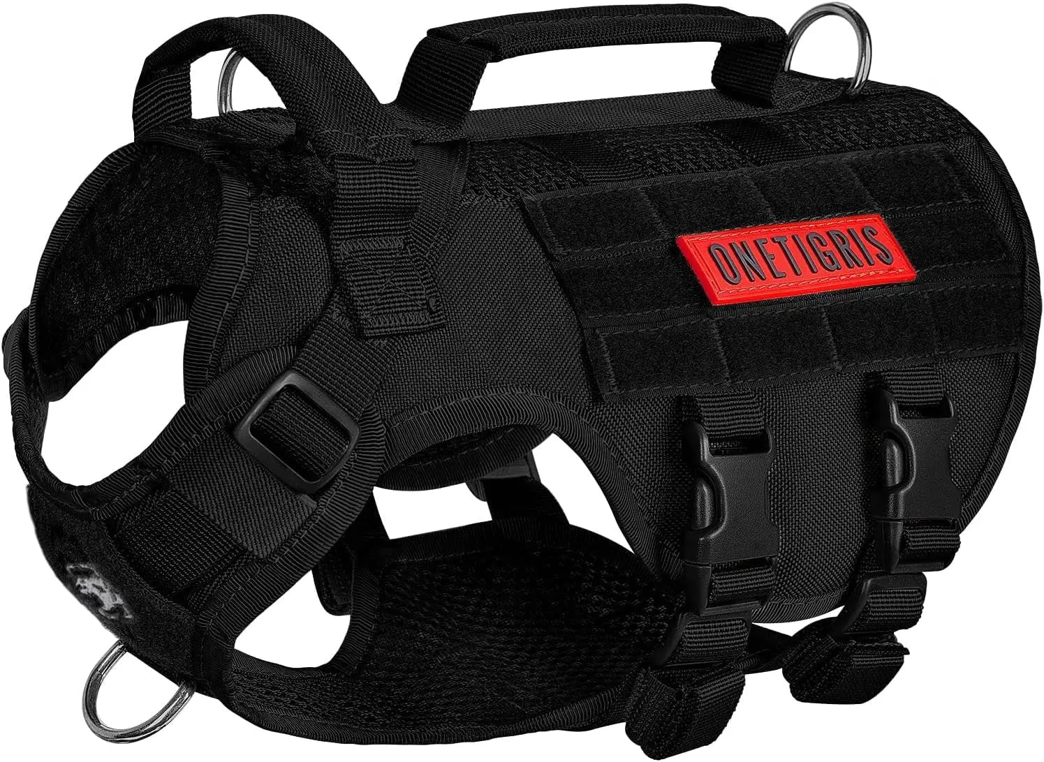 Tactical No-Pull Dog Harness – Mesh Military Vest with Handles for S -XL Dogs - Lazy Paper Club