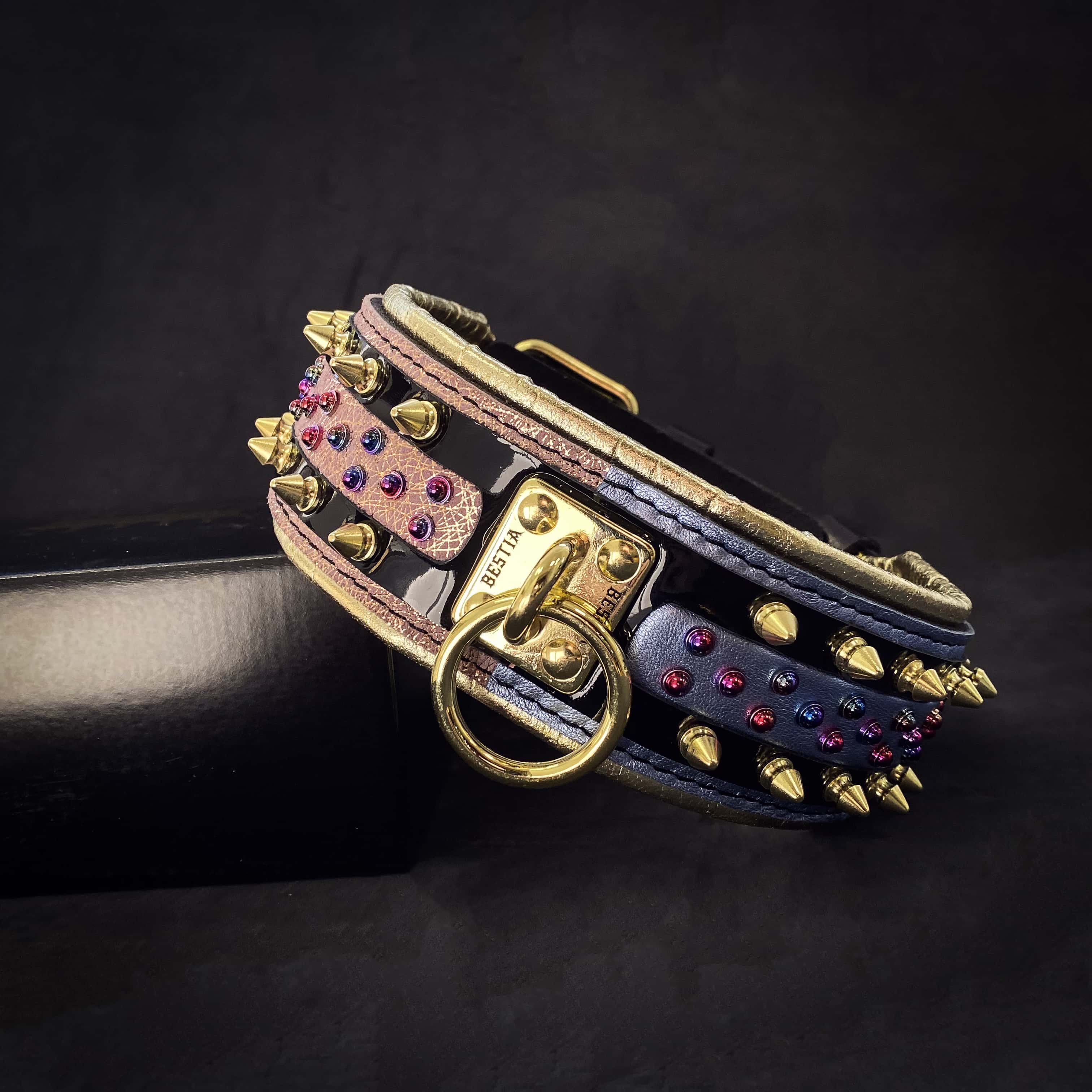 The Candy Dog Collar Black Collars - Lazy Paper Club