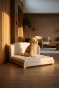 The Haven — Luxury Handcrafted Dog Bed | Solid Wood, Orthopedic, Waterproof lined Dog Bed - Lazy Paper Club