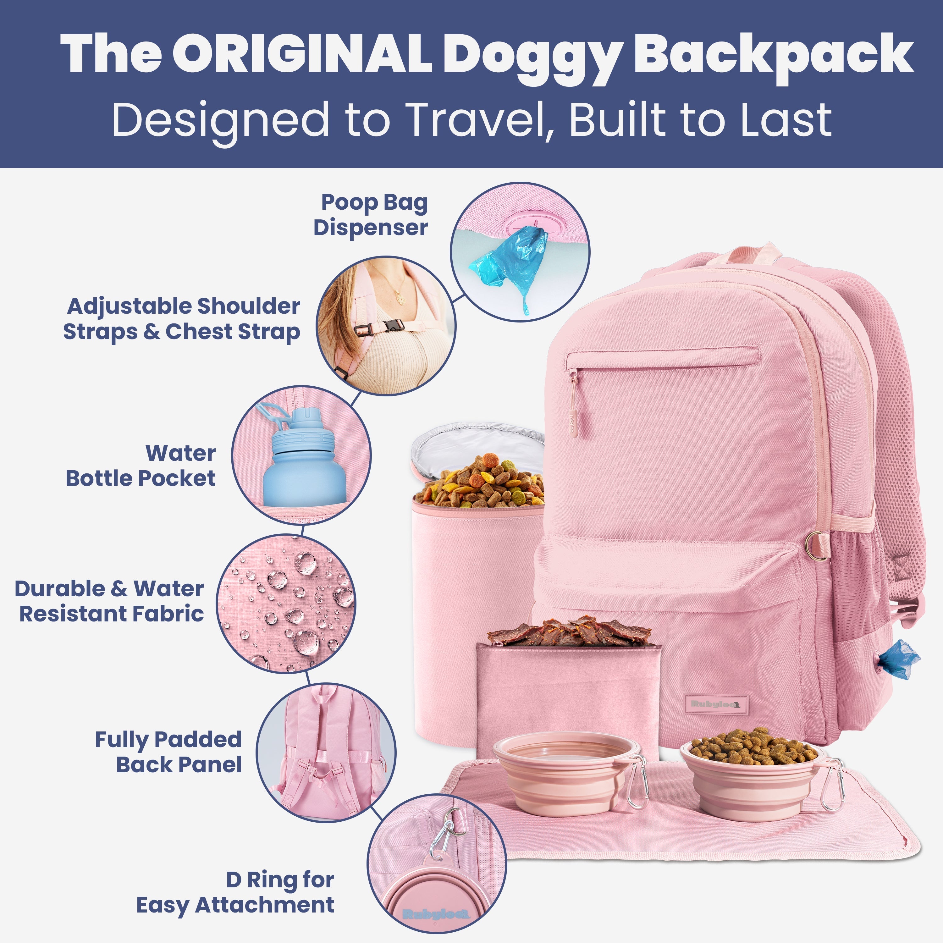The Original Doggy Bag™ Backpack for Dog Supplies Backpack for Dog Supplies - Lazy Paper Club
